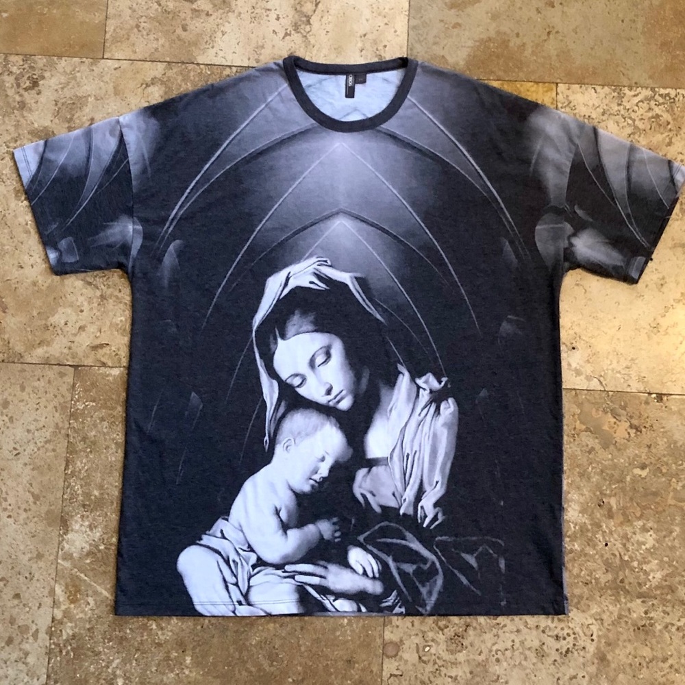 ASOS Madonna men tee shirt grey graphic XXL